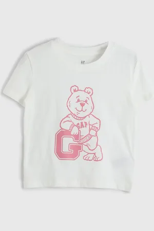 GAP Infantil - Camiseta Manga Curta Logo Branca