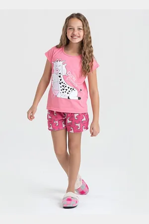 Molekada Pijama Verão Menina Blusa e Shorts Doces Sonhos