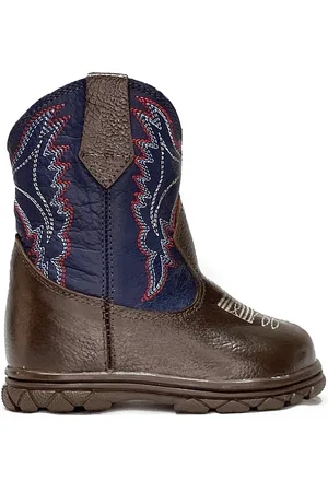 Kapell Infantil - Bota Texana Menino New Baby em Couro Legítimo Linha KPL Premium