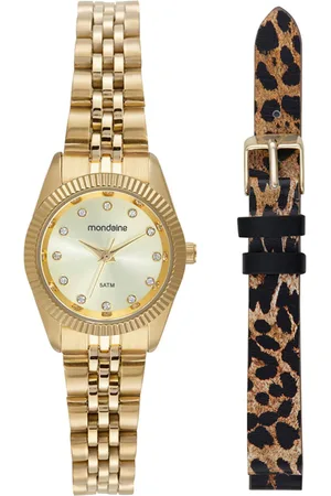 Mondaine Relógio Feminino Troca Pulseira Animal Print