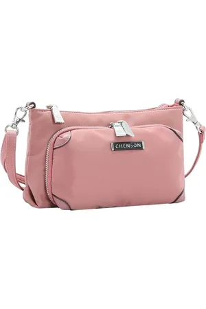 CHENSON Bolsa Feminina Twill Nylon Versátil Salmão Claro 3784534