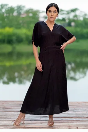 Amazonia Vital Vestido Midi Viscose Morcego Parati com Elástico