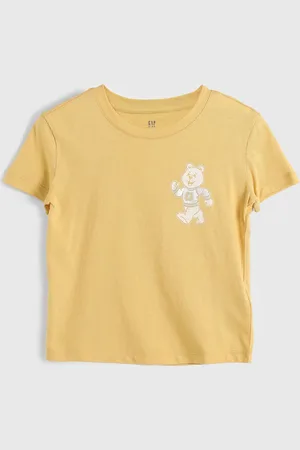 GAP Infantil - Camiseta Manga Curta Logo Amarela