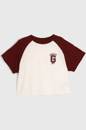 GAP Infantil - Camiseta Manga Curta Logo Off-White