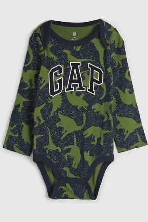 GAP Infantil - Body Manga Longa Dinossauro