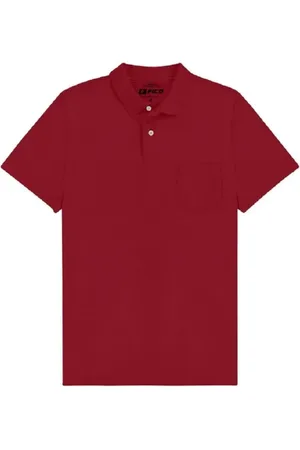 Fico Camisa Polo Manga Curta Masculina 00839 Slim Vermelha