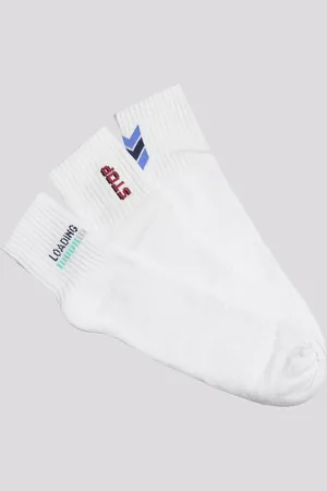 Selene Kit Meia 3 Pares Cano Curto Juvenil Branca