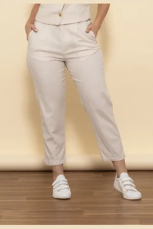 Aura Calça Linho Elastano Cru
