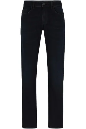 HUGO BOSS Jeans De Corte Ajustado Em Denim Confortável Azul