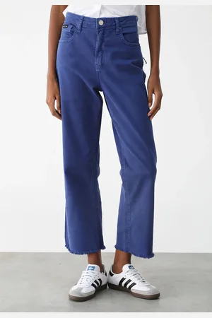 Calvin Klein Calça Jeans Reta Cropped Color