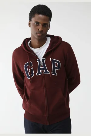 GAP Blusa de Moletom Flanelada Aberta Logo