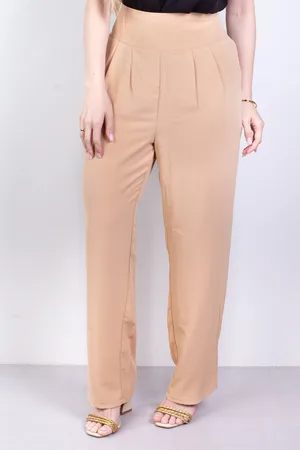 Enluaze Calça feminina alfaiataria corte reto 64108