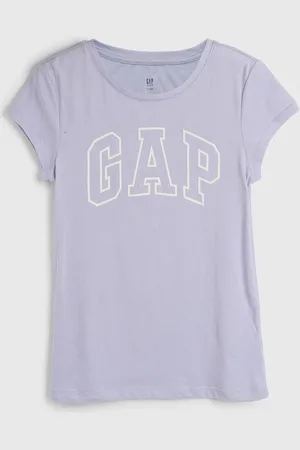 GAP Infantil - Camiseta Manga Curta Logo Lilás