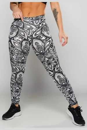 Mvb Modas Calça Empina Bumbum Suplex Estampada Cintura Alta Mandala