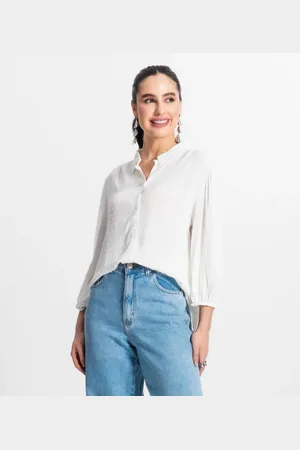 Select Camisa Feminina Viscose Texturizada