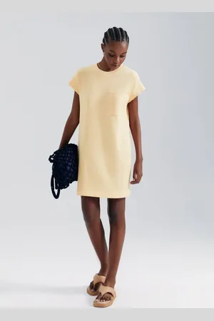 Hering Vestido Básico Curto Texturizado Com Bolso