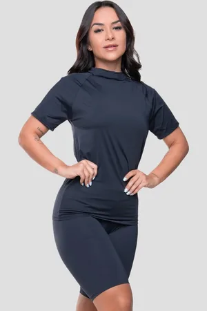 4 Estações Conjunto Térmico Proteção Uv50 Material Excelente Manga Curta e Bermuda Treino Esporte