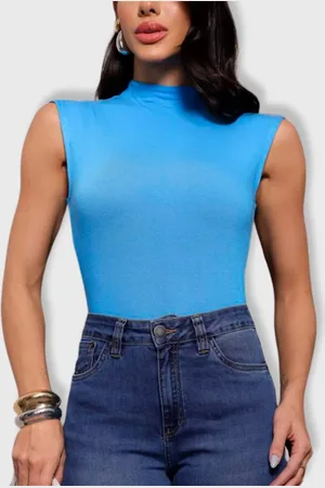 Revanche Blusa Cavada Com Gola Alta Feminina Damolândia