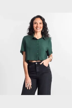 Select Camisa Cropped Feminina Básica