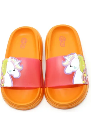 Plugt Infantil - Slide Menina Floquinho Unicórnio Levinho EVA