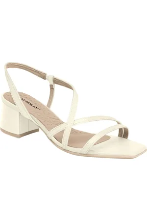Piccadilly Sandália Slingback Andressa Salto Médio Off White