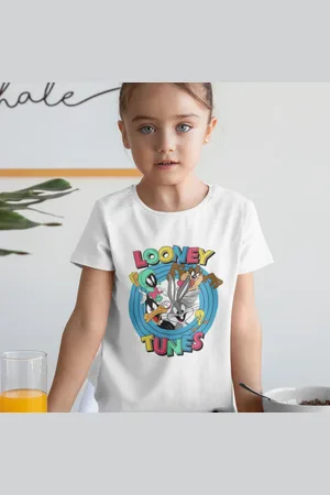 ROMEU E JULIETA SHOES Infantil - Camiseta Menina Manga Curta Estampada Algodão Personagens Looney Tunes