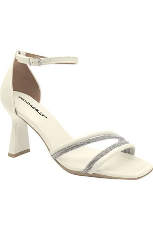 Piccadilly Sandália Claudine Salto Alto Off White