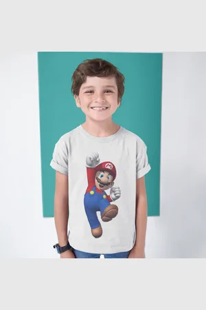 ROMEU E JULIETA SHOES Infantil - Camiseta Estampada Algodão 100% Mario Bros