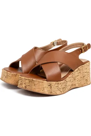 Flor da Pele Sandália Feminino Anabela Plataforma Cortiça 5203