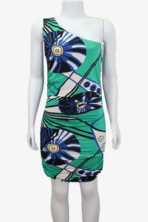 EMIGÊ Vestido La Femme Curto Estampado Verde Produto Gentilmente Usado