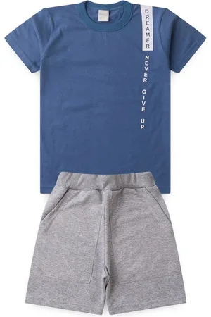 Molekada Infantil - Conjunto Verão Menino Camiseta e Bermuda Básico
