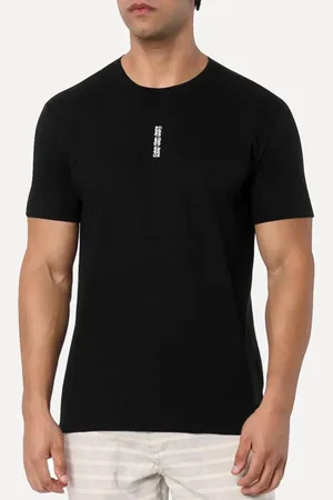 Calvin Klein Camiseta Jeans Masculina Vertical Mirror Preta