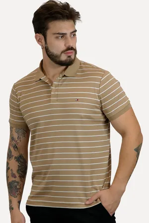Tommy Hilfiger Polo Masculina Malha Liquid Cotton Striped