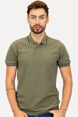 Aramis Polo Masculina Piquet Duplo 6 Frisos Sálvia