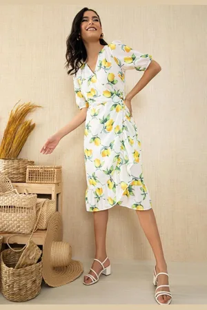 QUINTESS Vestido Com Transpasse