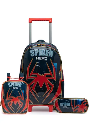 Spector Infantil - Mochila Rodinhas Menino Espaçosa Estojo Lancheira