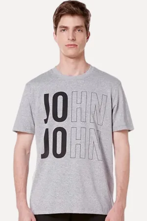 John John Camiseta Masculina Regular Fit John Out Médio Mescla