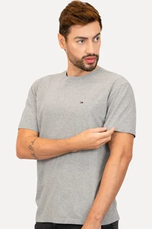 Tommy Hilfiger Camiseta Masculina Regular C-Neck Flag Mescla