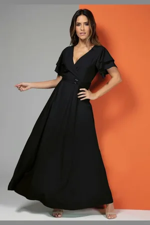 QUINTESS Vestido Longo Com Cinto