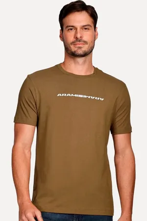 Aramis Camiseta Masculina Confort Bold Espelhado Mascavo