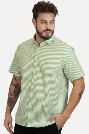 Dudalina Camisa Masculina Manga Curta Comfort Superfine Cotton Listrada
