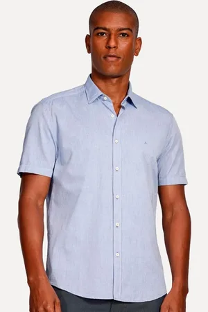 Aramis Camisa Masculina Manga Curta Slim Algodão Willis Mesclascla