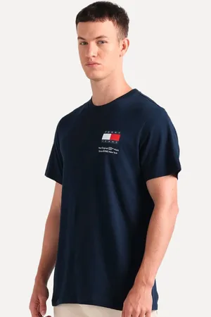 Tommy Hilfiger Camiseta Masculina Regular Essential Flag Text