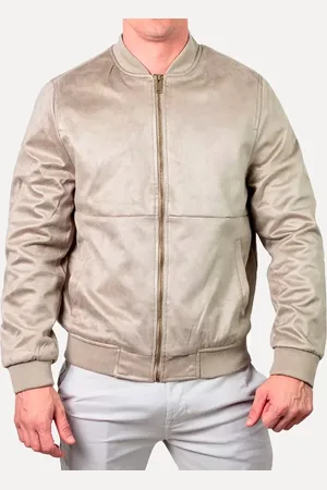 King & Joe Jaqueta Masculina Suede Bomber