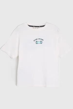 MANGO Infantil - Camiseta Manga Curta MANGO Estampada Branca