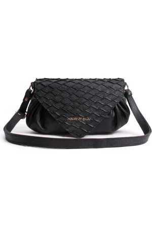 House Of Caju BOLSA FEMININA EM COURO TRANSVERSAL PRETA “POLLY D