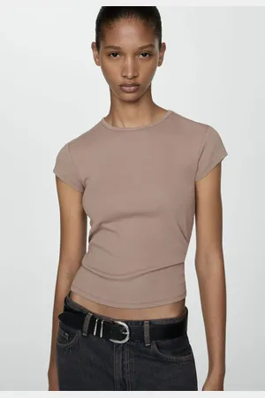 MANGO Camiseta Ajustada Lisa