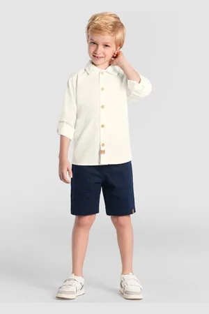Brandili Infantil - Bermuda menino em sarja super comfort Mundi