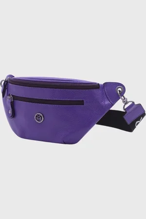 Mariart Pochete Couro Dani Blueberry