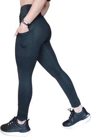Heide Ribeiro Calça Legging Plus Size Two Colors Pocket Com Bolso